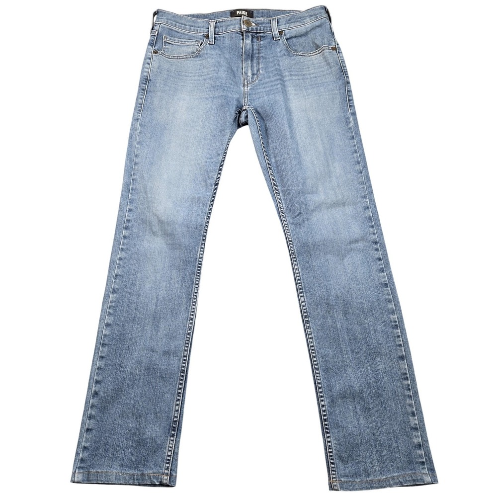 Paige Jeans Mens 29x28 Blue Federal Slim Straight Stretch Medium Wash Denim